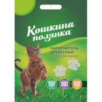 Кошкина полянка - древесный наполнитель для котов впитывающий