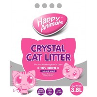 Happy Animals белый силикагелевый наполнитель без пыли с контролем запаха