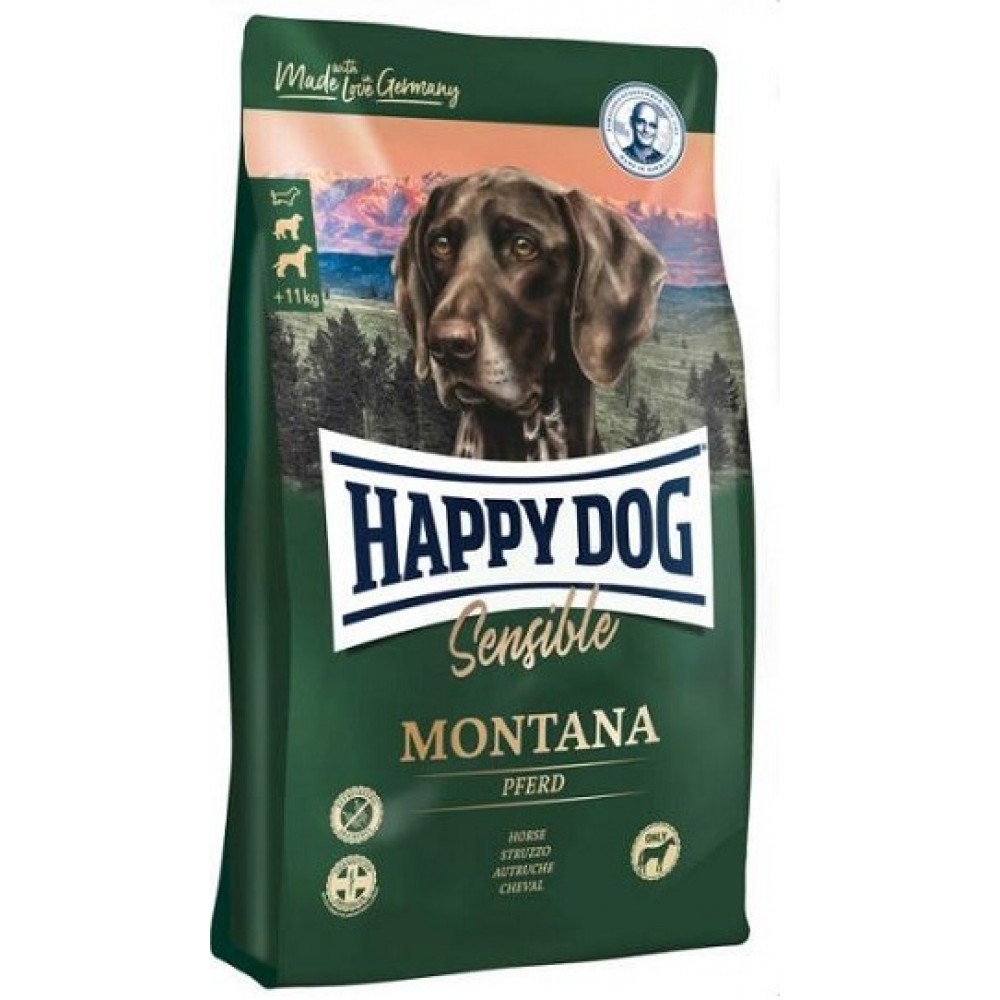 Happy Dog Sensible Montana-корм для собак средних и крупных пород с картофелем и кониной