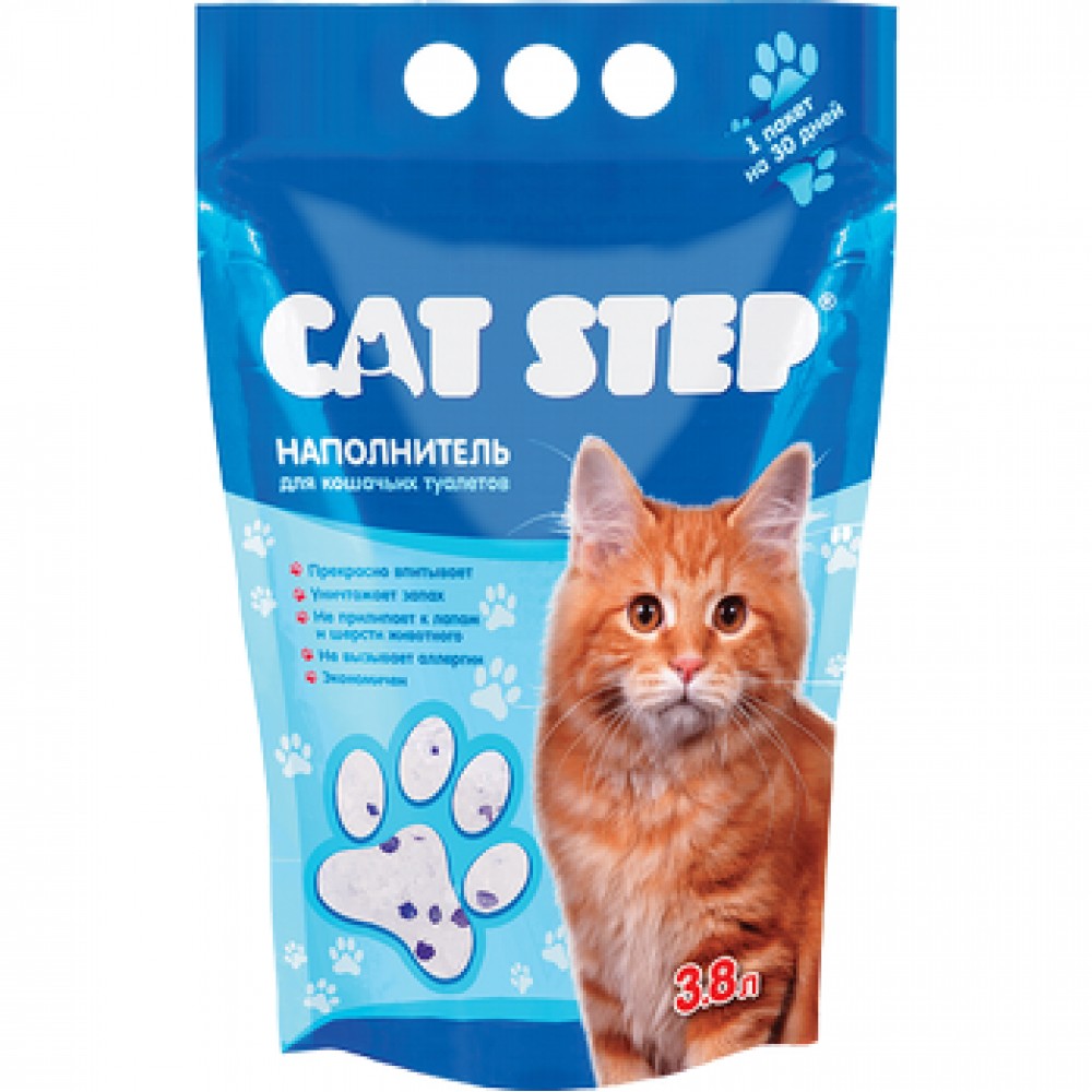 Cat Step силикагелевый наполнитель для туалетов кошек