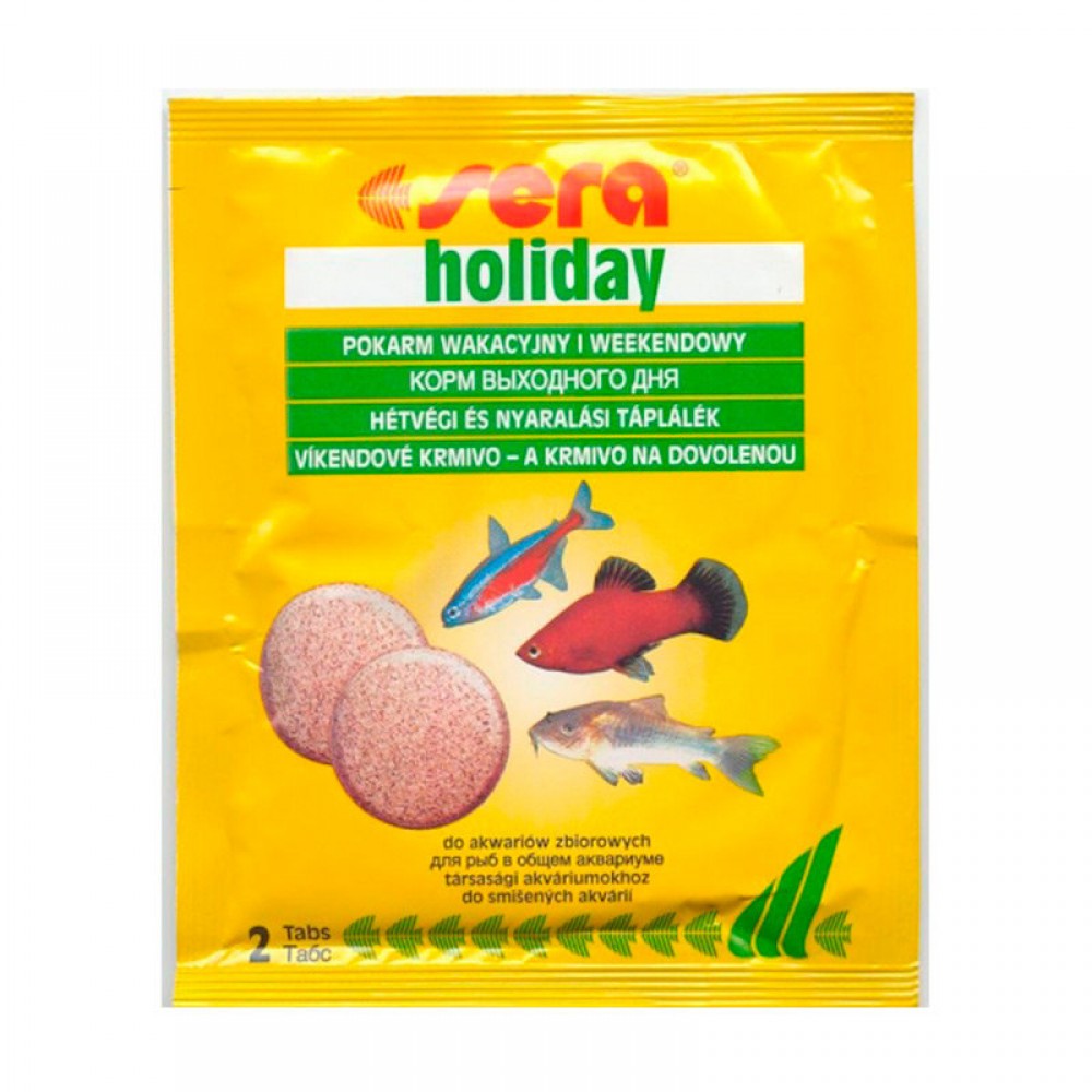 SERA holiday - корм для рыб таблетированный, 4.8 g, 2 таб. (арт. TYZ 993) SERA holiday - корм для рыб таблетированный, 4.8 g, 2 таб. (арт. TYZ 993)