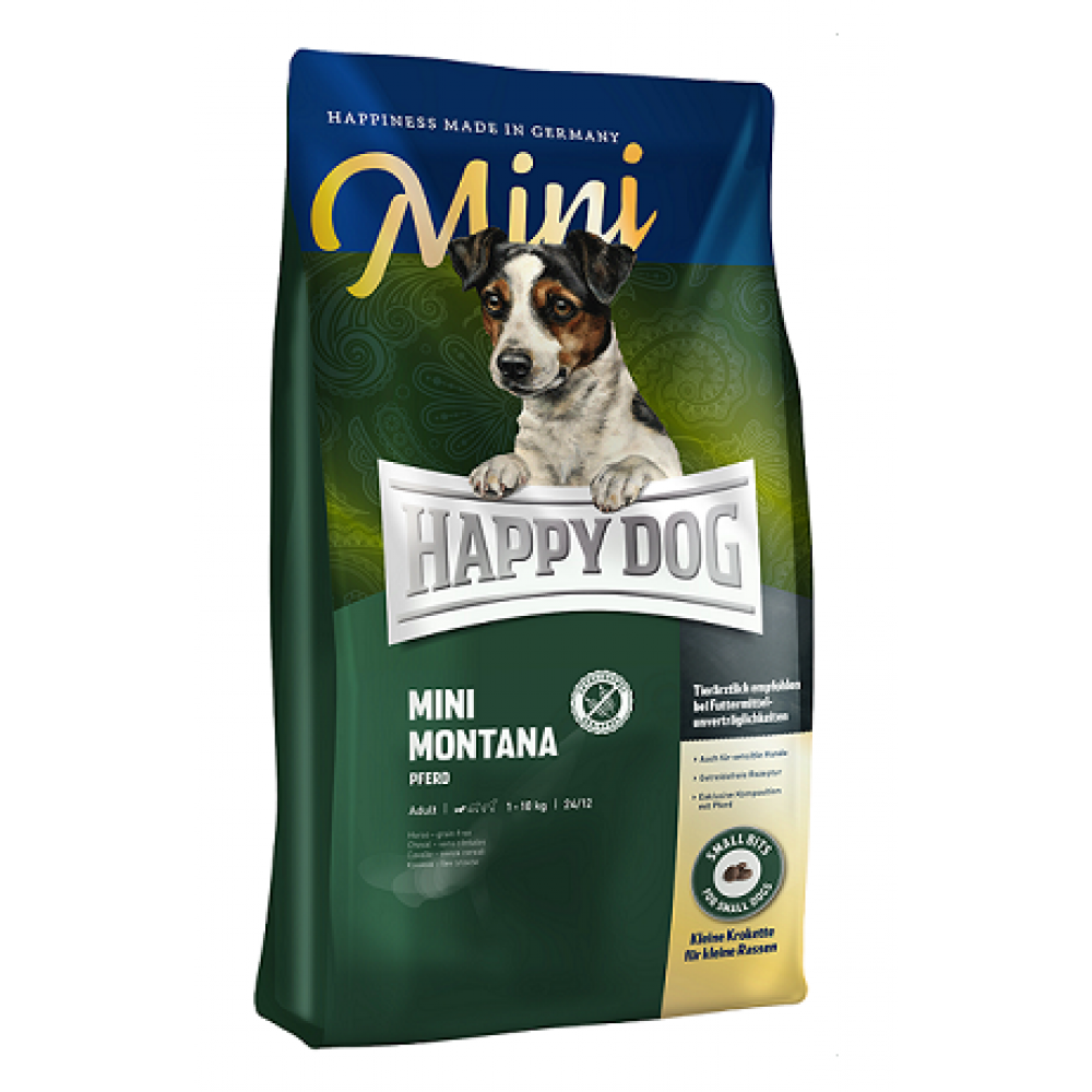 Купить Корм Happy Dog Mini Montana - для собак мелких пород с кониной и  картофелем на 🐕 Shop-Pet.By ⏩️ в Минске【с доставкой】по Беларуси ✓ АКЦИИ и  СКИДКИ✓