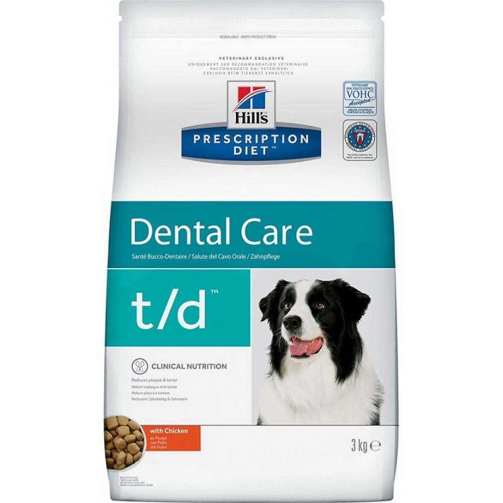 Hill's t/d Dental Care - корм для собак с заболеваниями полости рта со вкусом курицы. Hill's t/d Dental Care - корм для собак с заболеваниями полости рта со вкусом курицы.