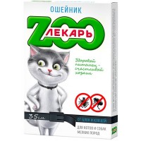 БИОошейник против блох и клещей ЭКО ZOOЛЕКАРЬ для кошек, 35 см, разные цвета