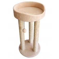 Когтеточка Тренога с лежанкой из меха и сизаля (выс. 85 см, шир. 42 см) Cat House (арт. CH35) Когтеточка Тренога с лежанкой из меха и сизаля (выс. 85 см, шир. 42 см) Cat House (арт. CH35)