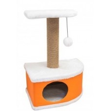 Redplastic Домик-когтеточка угловой, Конфетти, (иск. мех, экокожа, джут) 49х37хh70 см, несколько цветов