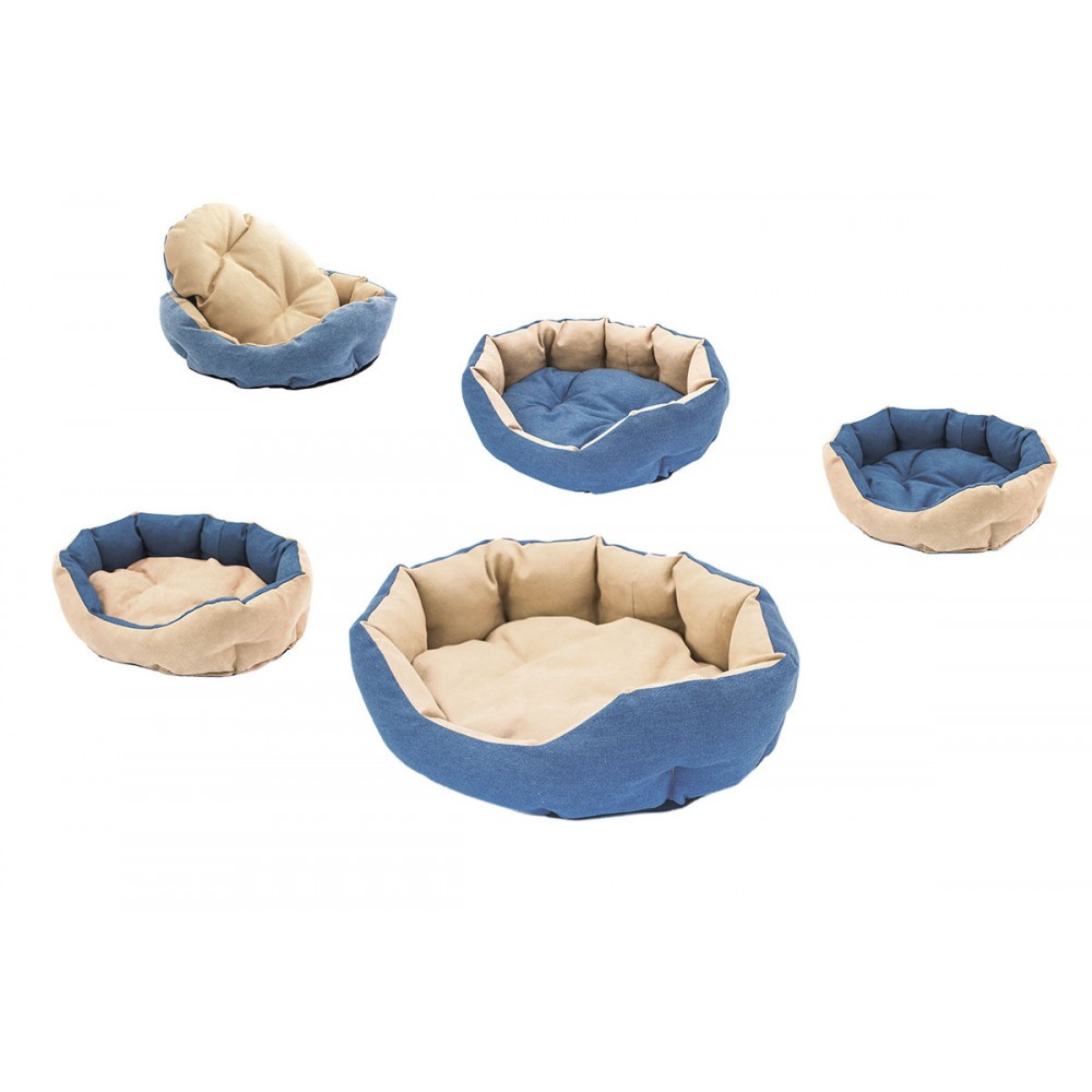 Redplastic Лежак джинсовый, овальн. пухлый INDIGO#1 для кошек Redplastic Лежак джинсовый, овальн. пухлый INDIGO#1 для кошек