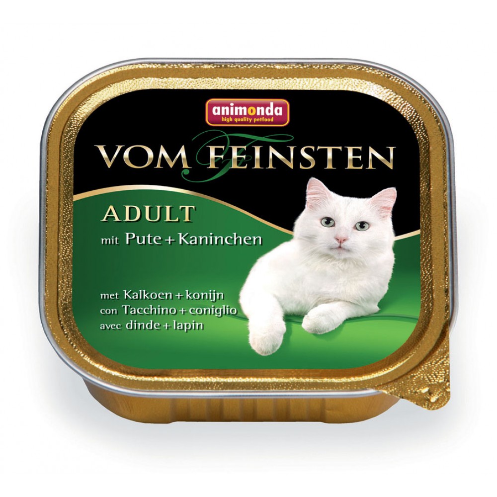 Vom Feinsten - консервы для кошек с индейкой и кроликом (100 г) (арт. ВЕТ83442) Vom Feinsten - консервы для кошек с индейкой и кроликом (100 г) (арт. ВЕТ83442)