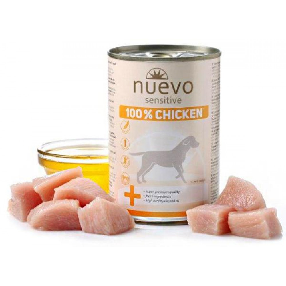 Nuevo Sensitive консервы для взрослых собак с чувствительным пищеварением, с курицей 400 г. (арт. 95154 ) Nuevo Sensitive консервы для взрослых собак с чувствительным пищеварением, с курицей 400 г. (арт. 95154 )