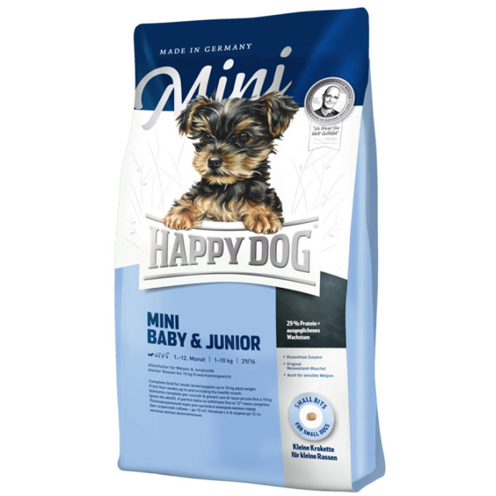 Happy Dog Mini Baby & Junior - корм для щенков мелких пород Happy Dog Mini Baby & Junior - корм для щенков мелких пород