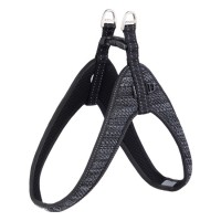Rogz Шлейка регулируемая Snake Fast Fit Black Reflective M/L, 2*58 см. (арт. RSJQ58A)
