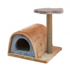 Redplastic Домик-когтеточка ЧИП 2-х уровневый с полукруглой крышей и полкой 41*45*49 см, джут (арт. RP 8350)