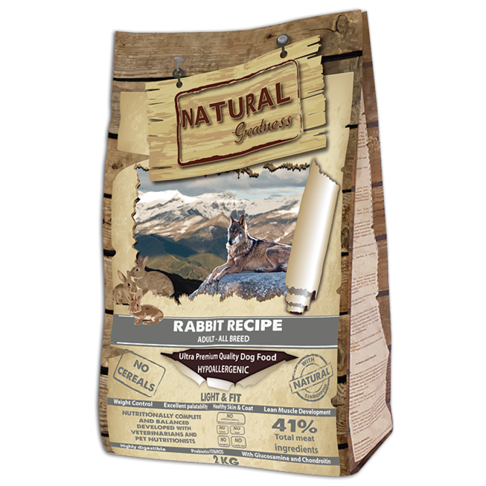 Natural Greatness Rabbit Recipe Light & Fit - сухой корм для собак с избыточным весом, кролик Natural Greatness Rabbit Recipe Light & Fit - сухой корм для собак с избыточным весом, кролик