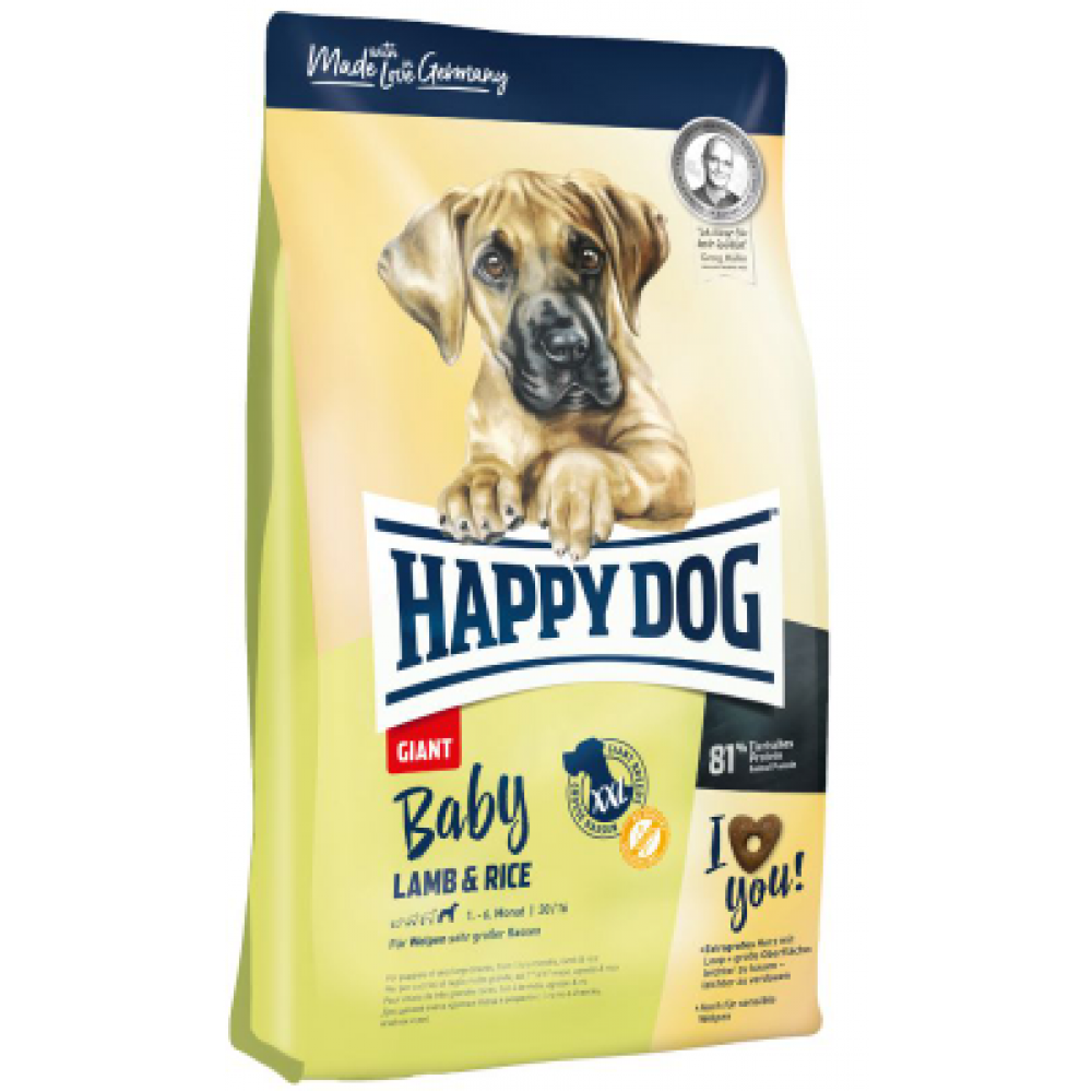 Happy Dog Baby Giant Lamb & Rice - корм для гигантских щенков c момента прикорма до 6 месяцев с ягненком и рисом Happy Dog Baby Giant Lamb & Rice - корм для гигантских щенков c момента прикорма до 6 месяцев с ягненком и рисом