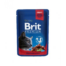 Brit Beef & Peas-пауч для кошек (говядина и горошек)