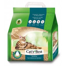 Cat's Best Sensitive - древесный наполнитель для кошек с антибактериальной добавкой