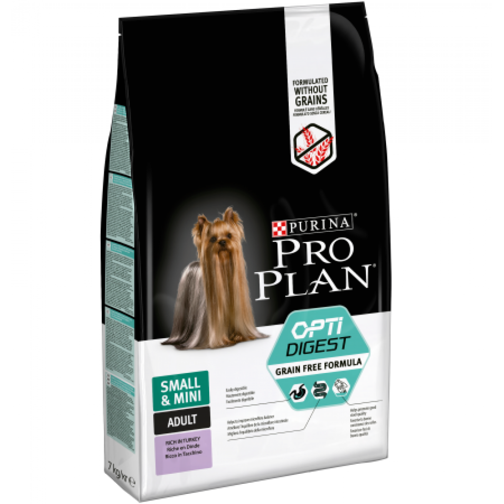 Купить Pro Plan Optidigest Grain Free Small Dog-беззерновой корм для собак  мини пород с индейкой на 🐕 Shop-Pet.By ⏩️ в Минске【с доставкой】по Беларуси  ✓ АКЦИИ и СКИДКИ✓