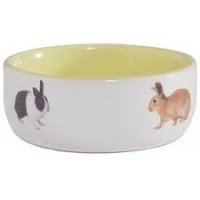 Beeztees Миска керам. с изоб. кролик, разных цветов 0,3л*11,5см