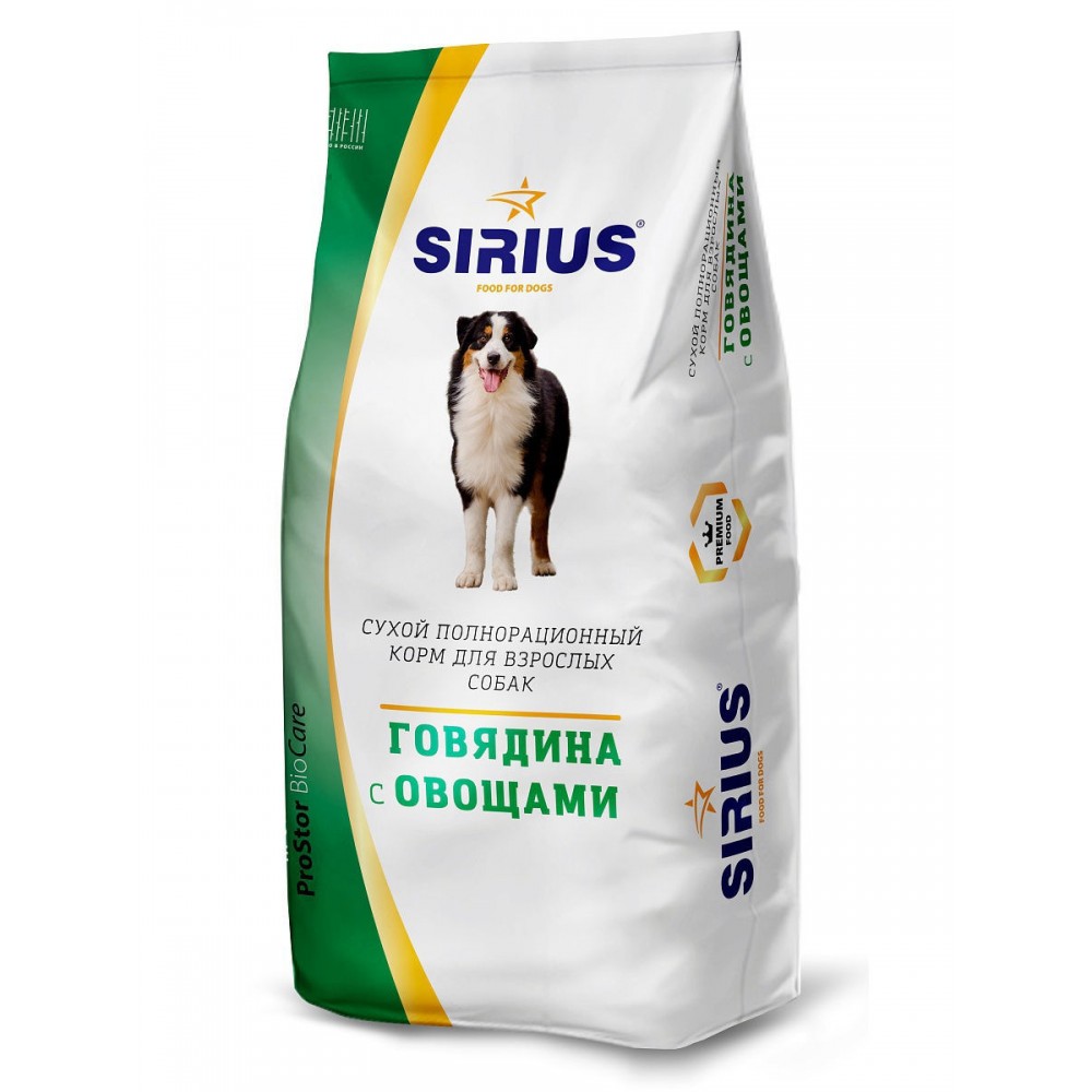 Купить Sirius Adult-сухой корм для собак (говядина) 20 кг на 🐕 Shop-Pet.By  ⏩️ в Минске【с доставкой】по Беларуси ✓ АКЦИИ и СКИДКИ✓