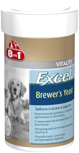 Купить Excel 8 in 1 Brewers Yeast - Бреверс пивные дрожжи для собак на ...